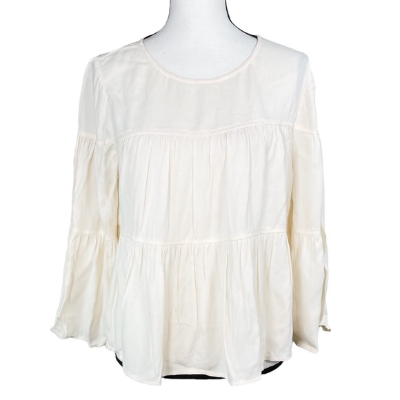 Madewell Tops - Madewell Pale Blush Pink Tiered Blouse